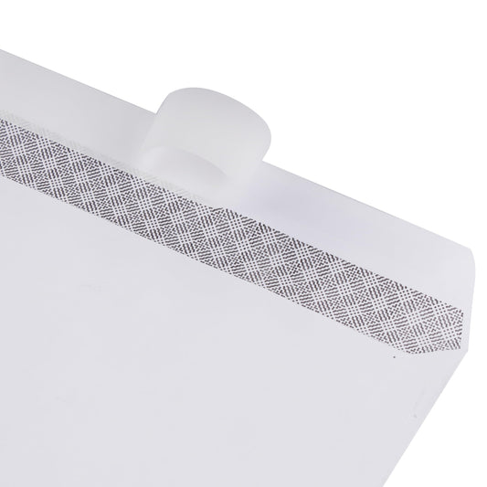 500 Qty#10 Security-Tinted Self-Seal Business Envelopes with Left Window, Peel & Seal Closure - 500-Pack, White