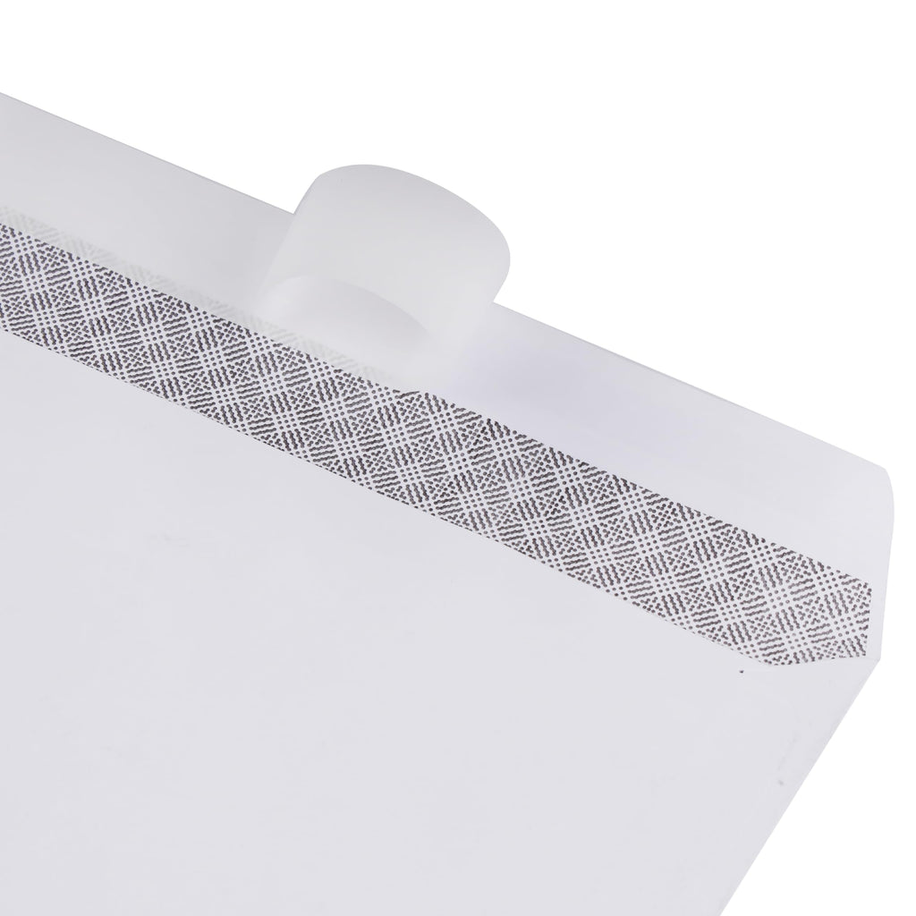 500 Qty#10 Security-Tinted Self-Seal Business Envelopes with Left Window, Peel & Seal Closure - 500-Pack, White