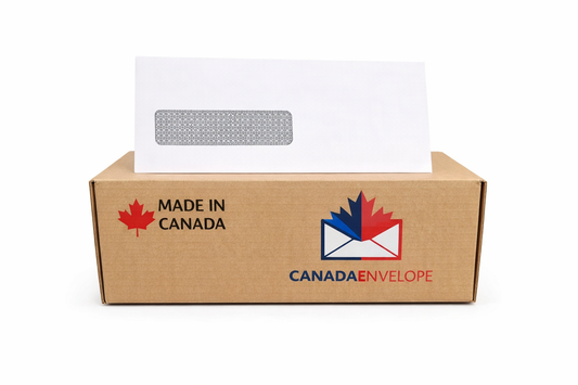 #10 500 QTY Gummed Envelopes Business Single Left Window Security Tinted