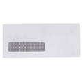 500 Qty#10 Security-Tinted Self-Seal Business Envelopes with Left Window, Peel & Seal Closure - 500-Pack, White