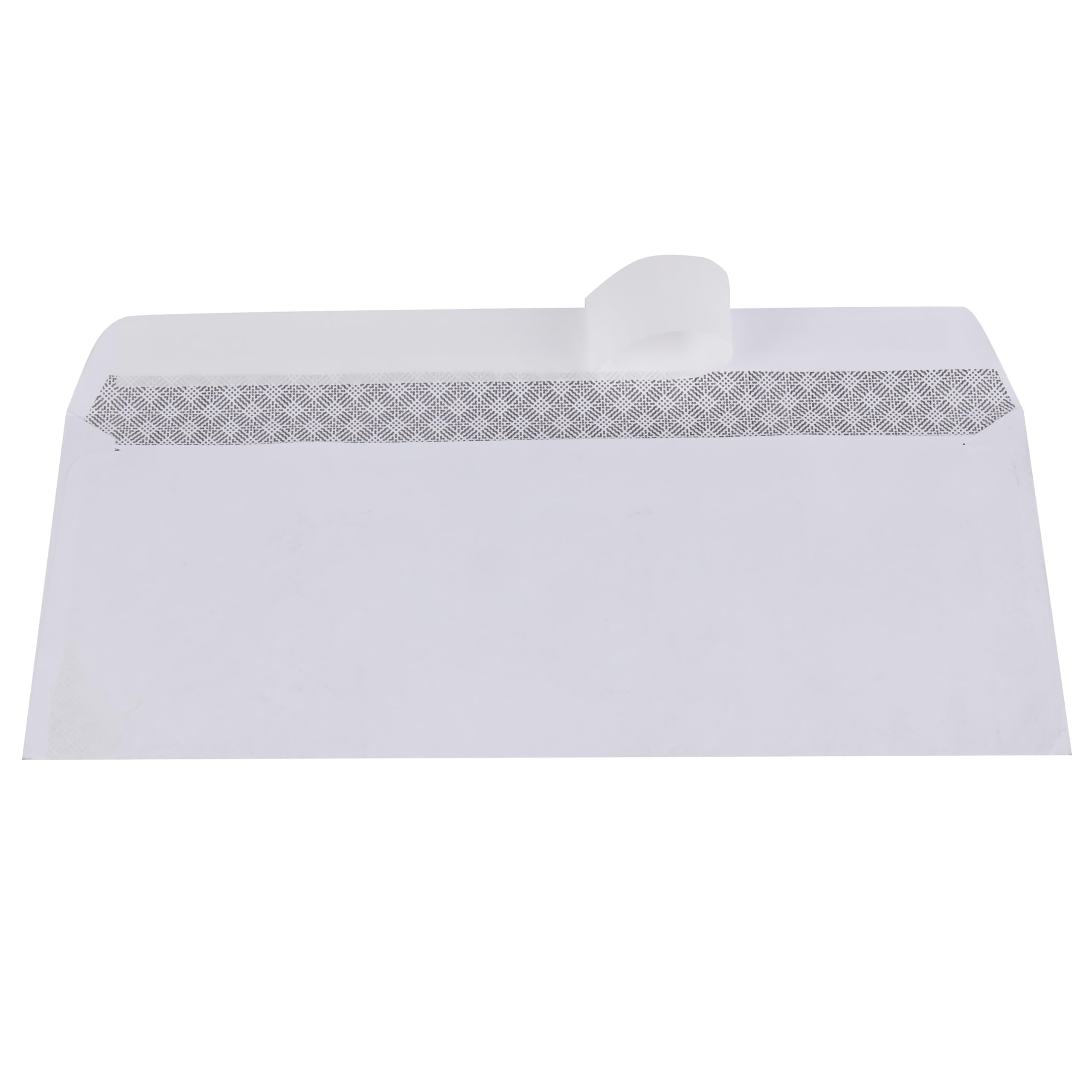 500 Qty#10 Security-Tinted Self-Seal Business Envelopes with Left Window, Peel & Seal Closure - 500-Pack, White